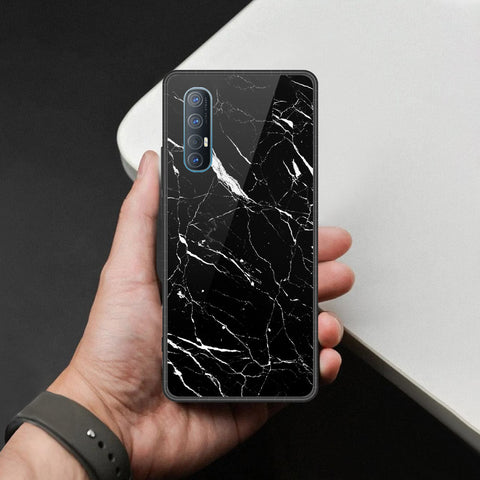 Oppo Reno 3 Pro 5G Cover - Black Marble Series - HQ Premium Shine Durable Shatterproof Case