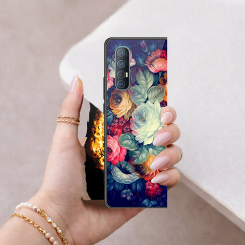 Oppo Find X2 Neo Cover - Floral Series 2 - HQ Premium Shine Durable Shatterproof Case