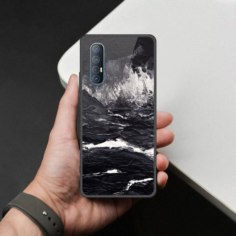 Oppo Reno 3 Pro 5G Cover - Black Marble Series - HQ Premium Shine Durable Shatterproof Case