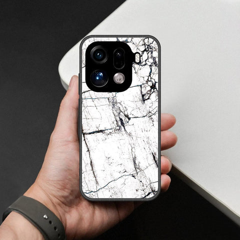 Oppo Find X9 Pro Cover - White Marble Series 2 - HQ Premium Shine Durable Shatterproof Case
