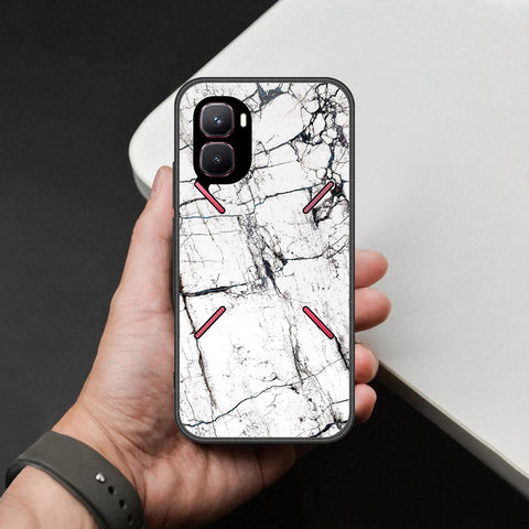 Infinix GT 50 Pro Cover - White Marble Series 2 - HQ Premium Shine Durable Shatterproof Case