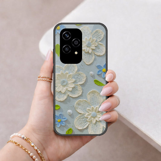 Honor 200 Lite Cover - Floral Series - Design 3 - Sky Blue - HQ Premium Shine Durable Shatterproof Case