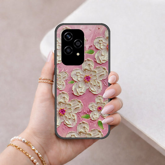 Honor 200 Lite Cover - Floral Series - Design 5 - Pink & White - HQ Premium Shine Durable Shatterproof Case