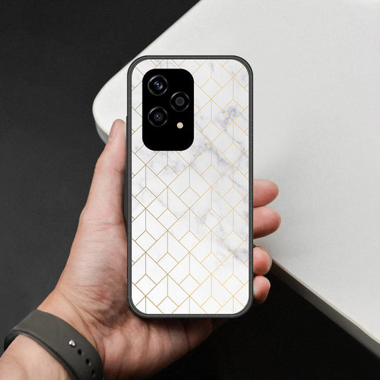 Honor 200 Lite Cover - White Marble Series 2 - HQ Premium Shine Durable Shatterproof Case