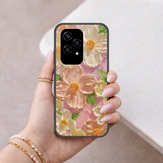 Honor 200 Lite Cover - Floral Series - Design 11 - White & Green - HQ Premium Shine Durable Shatterproof Case