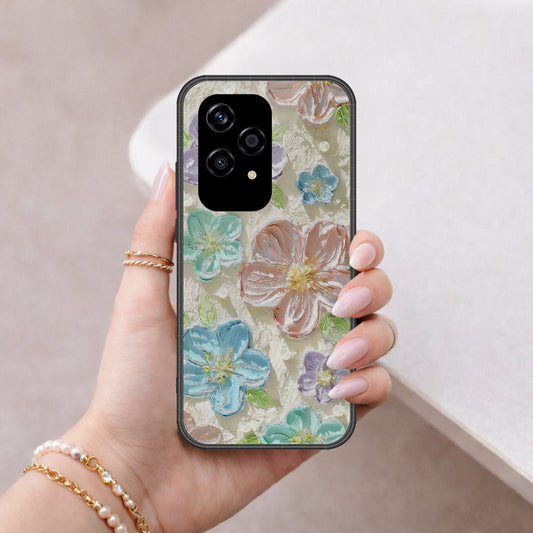 Honor 200 Lite Cover - Floral Series - Design 14 - Blue & Purple - HQ Premium Shine Durable Shatterproof Case