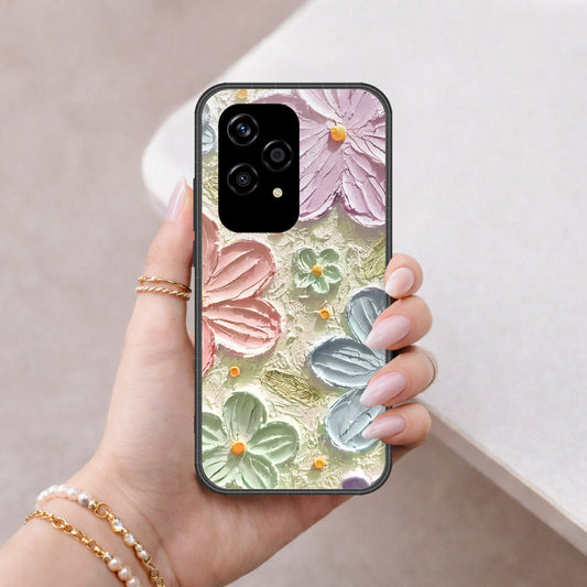 Honor 200 Lite Cover - Floral Series - Design 15 - Blue & Green - HQ Premium Shine Durable Shatterproof Case