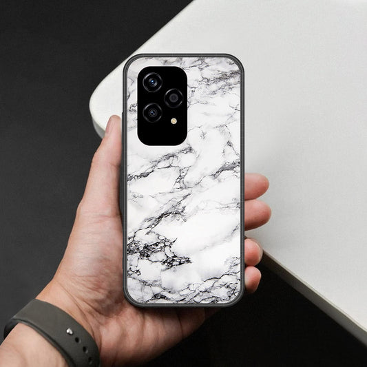 Honor 200 Lite Cover - White Marble Series - HQ Premium Shine Durable Shatterproof Case