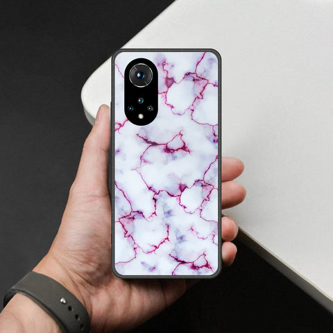 Honor 50 Cover - White Marble Series - HQ Ultra Shine Premium Infinity Glass Soft Silicon Borders Case