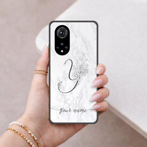 Honor 50 Cover - Personalized Alphabet Series - HQ Ultra Shine Premium Infinity Glass Soft Silicon Borders Case