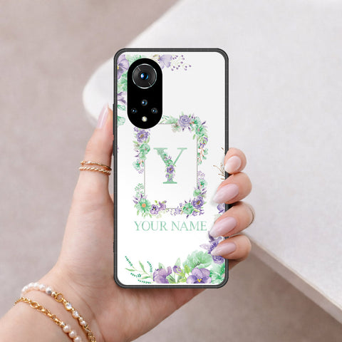 Honor 50 Cover - Personalized Alphabet Series - HQ Ultra Shine Premium Infinity Glass Soft Silicon Borders Case