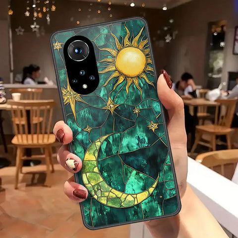 Honor 50 Cover - Celestial Starry Universe Series - HQ Ultra Shine Premium Infinity Glass Soft Silicon Borders Case