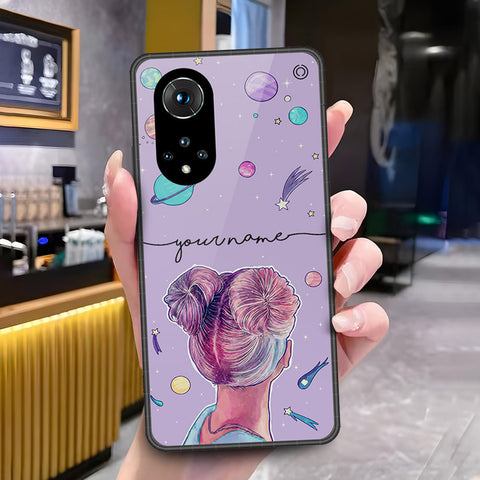 Huawei Nova 9 Cover - ONation Your Name Series - HQ Ultra Shine Premium Infinity Glass Soft Silicon Borders Case