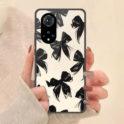 Huawei Nova 9 Cover - Onation Bow Series - HQ Ultra Shine Premium Infinity Glass Soft Silicon Borders Case