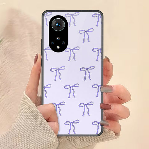Huawei Nova 9 Cover - Onation Bow Series - HQ Ultra Shine Premium Infinity Glass Soft Silicon Borders Case