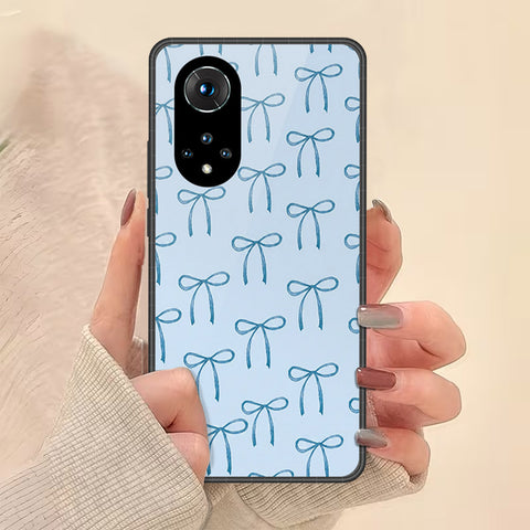 Huawei Nova 9 Cover - Onation Bow Series - HQ Ultra Shine Premium Infinity Glass Soft Silicon Borders Case