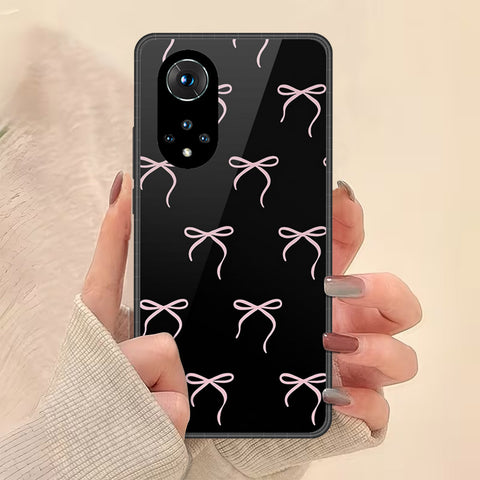 Huawei Nova 9 Cover - Onation Bow Series - HQ Ultra Shine Premium Infinity Glass Soft Silicon Borders Case
