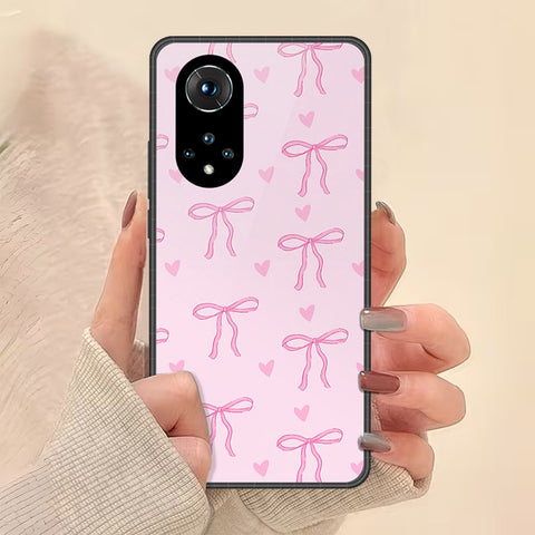 Huawei Nova 9 Cover - Onation Bow Series - HQ Ultra Shine Premium Infinity Glass Soft Silicon Borders Case