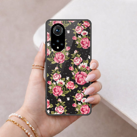Honor 50 Cover - Floral Series - HQ Ultra Shine Premium Infinity Glass Soft Silicon Borders Case