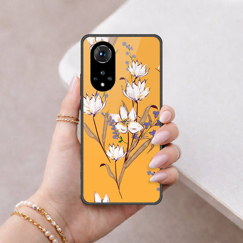 Honor 50 Cover - Floral Series - HQ Ultra Shine Premium Infinity Glass Soft Silicon Borders Case