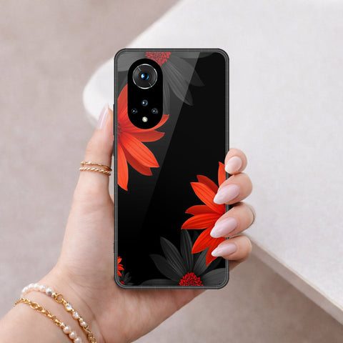 Honor 50 Cover - Floral Series 2 - HQ Ultra Shine Premium Infinity Glass Soft Silicon Borders Case