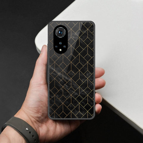 Honor 50 Cover - Black Marble Series - HQ Ultra Shine Premium Infinity Glass Soft Silicon Borders Case