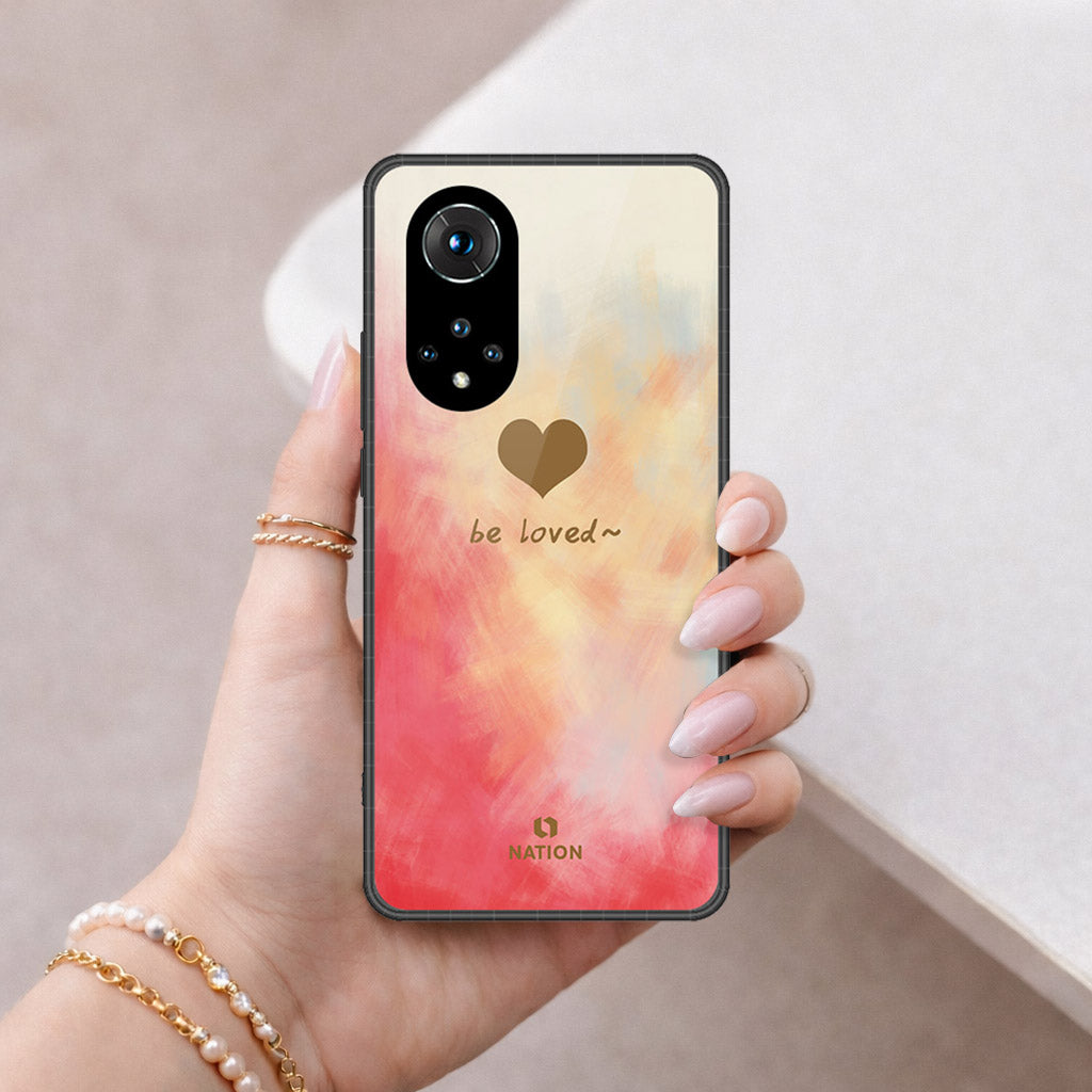 Honor 50 Cover - Onation Heart Series - HQ Ultra Shine Premium Infinity Glass Soft Silicon Borders Case