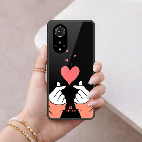 Honor 50 Cover - Onation Heart Series - HQ Ultra Shine Premium Infinity Glass Soft Silicon Borders Case