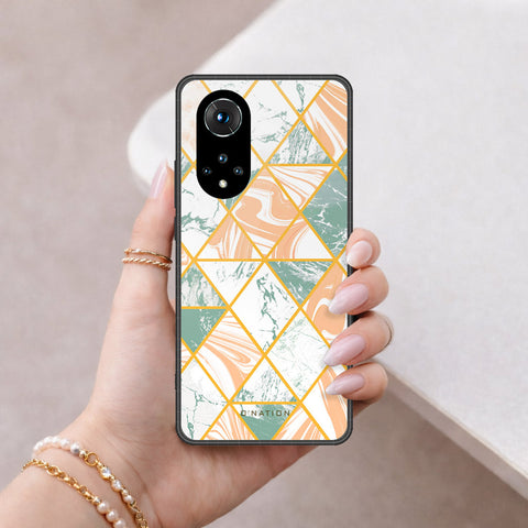 Honor 50 Cover - O'Nation Shades of Marble Series - HQ Ultra Shine Premium Infinity Glass Soft Silicon Borders Case