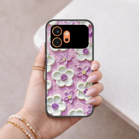 Honor 600 Cover - Floral Series - Design 4 - Purple & White - HQ Premium Shine Durable Shatterproof Case