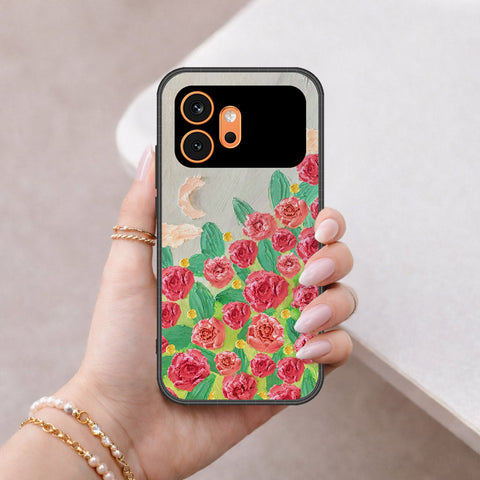 Honor 600 Cover - Floral Series - Design 10 - Red & Green - HQ Premium Shine Durable Shatterproof Case