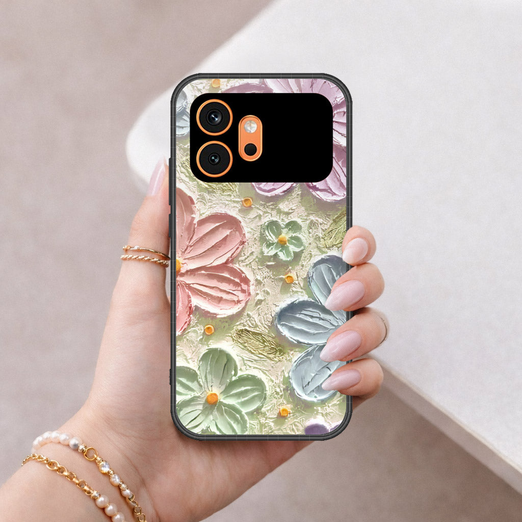 Honor 600 Cover - Floral Series - Design 15 - Blue & Green - HQ Premium Shine Durable Shatterproof Case
