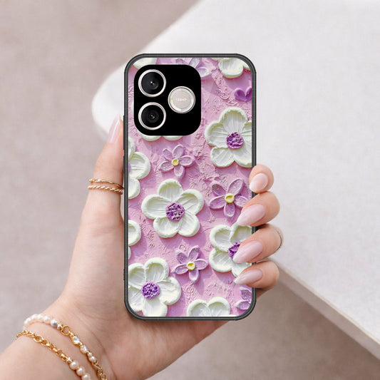 Honor 600 Lite Cover - Floral Series - Design 4 - Purple & White - HQ Premium Shine Durable Shatterproof Case