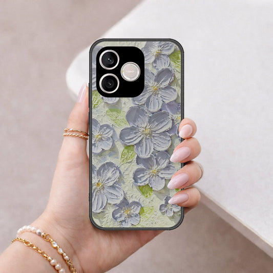 Honor 600 Lite Cover - Floral Series - Design 12 - Grey & Green - HQ Premium Shine Durable Shatterproof Case