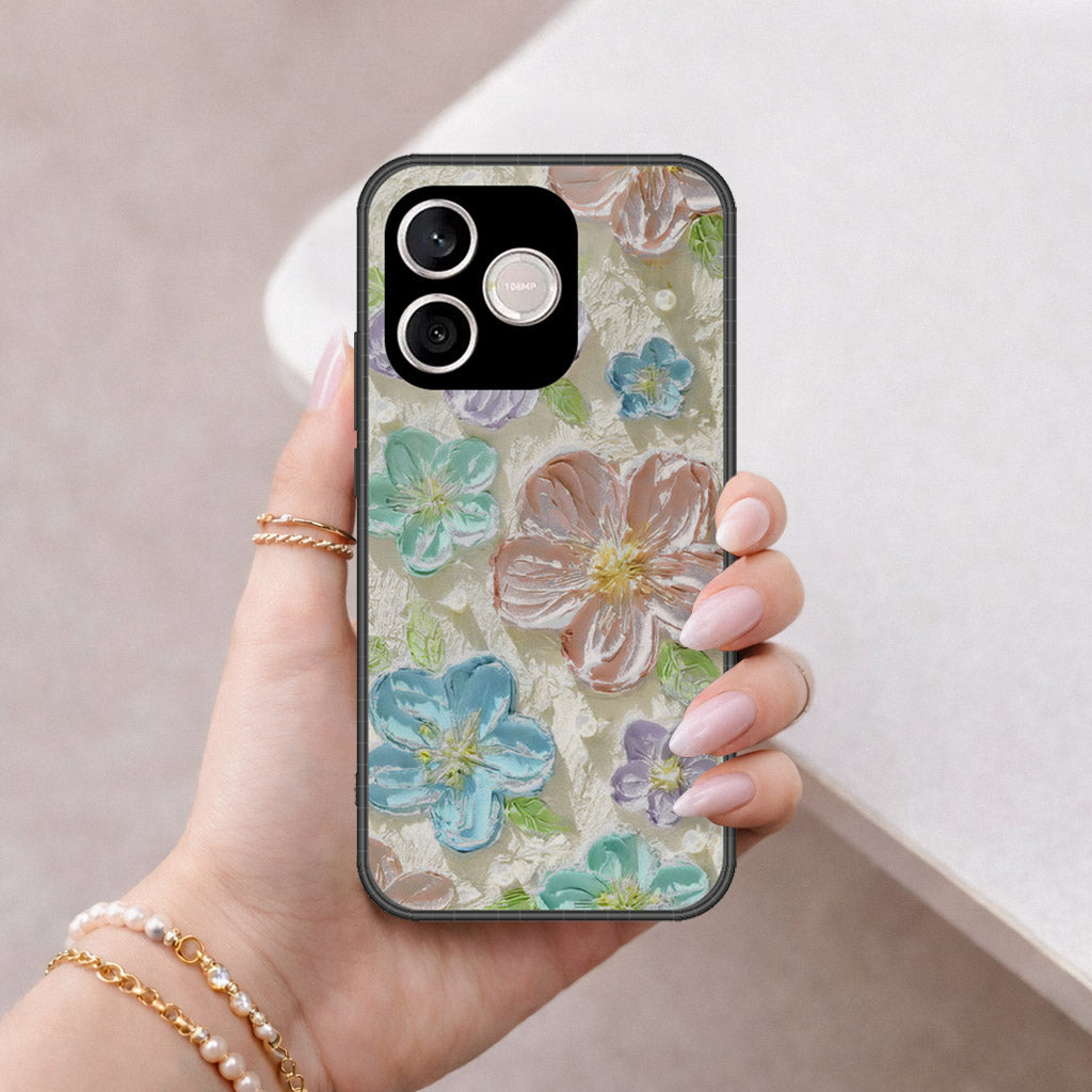 Honor 600 Lite Cover - Floral Series - Design 14 - Blue & Purple - HQ Premium Shine Durable Shatterproof Case