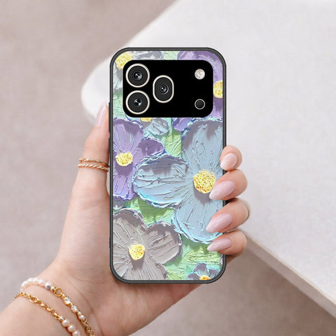 Honor 600 Pro Cover - Floral Series - Design 1 - Purple & Aqua - HQ Premium Shine Durable Shatterproof Case