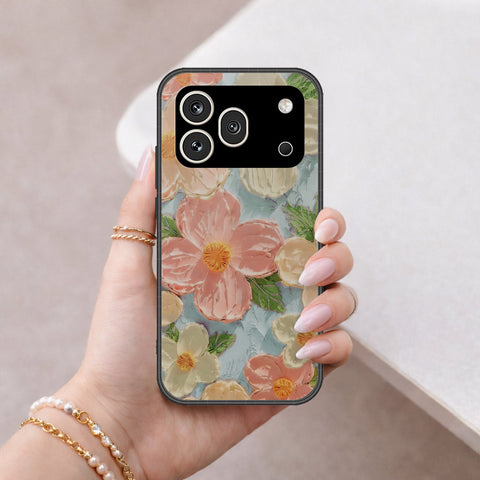 Honor 600 Pro Cover - Floral Series - Design 16 - Cyan & Pink - HQ Premium Shine Durable Shatterproof Case