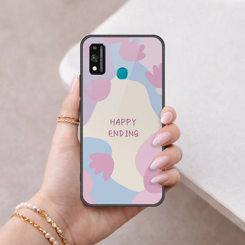 Honor 9X Lite Cover - Happy Series - HQ Ultra Shine Premium Infinity Glass Soft Silicon Borders Case