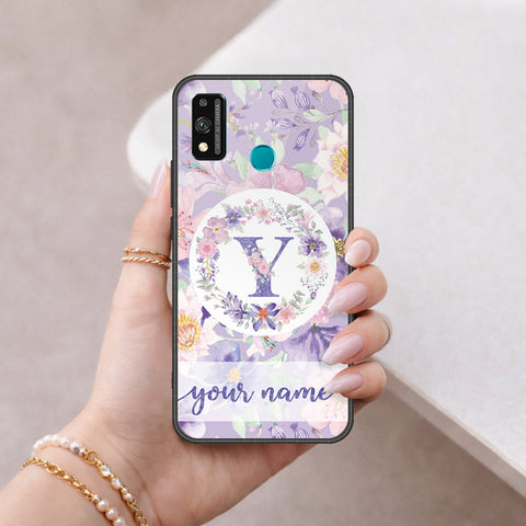 Honor 9X Lite Cover - Personalized Alphabet Series - HQ Ultra Shine Premium Infinity Glass Soft Silicon Borders Case