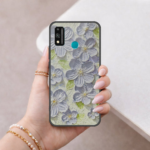Honor 9X Lite Cover - Floral Series - Design 12 - Grey & Green - HQ Ultra Shine Premium Infinity Glass Soft Silicon Borders Case