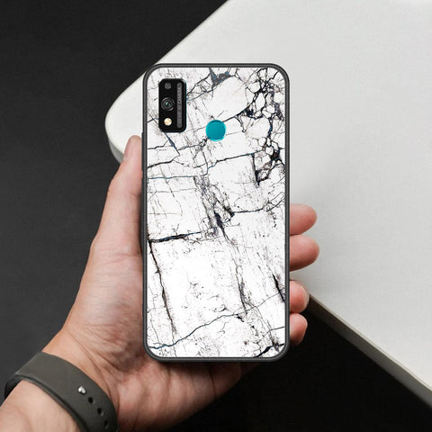Honor 9X Lite Cover - White Marble Series 2 - HQ Ultra Shine Premium Infinity Glass Soft Silicon Borders Case