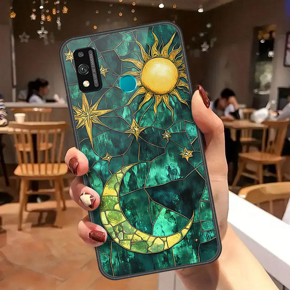 Honor 9X Lite Cover - Celestial Starry Universe Series - HQ Ultra Shine Premium Infinity Glass Soft Silicon Borders Case