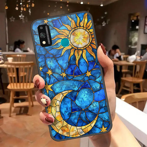 Honor 9X Lite Cover - Celestial Starry Universe Series - HQ Ultra Shine Premium Infinity Glass Soft Silicon Borders Case