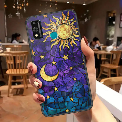 Honor 9X Lite Cover - Celestial Starry Universe Series - HQ Ultra Shine Premium Infinity Glass Soft Silicon Borders Case