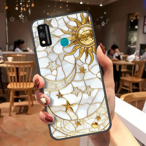 Honor 9X Lite Cover - Celestial Starry Universe Series - HQ Ultra Shine Premium Infinity Glass Soft Silicon Borders Case