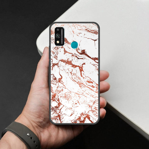 Honor 9X Lite Cover - White Marble Series 2 - HQ Ultra Shine Premium Infinity Glass Soft Silicon Borders Case