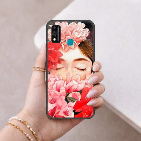 Honor 9X Lite Cover - Floral Series - HQ Ultra Shine Premium Infinity Glass Soft Silicon Borders Case