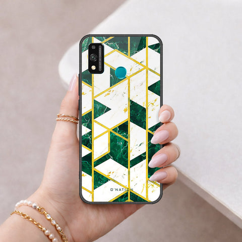 Honor 9X Lite Cover - O'Nation Shades of Marble Series - HQ Ultra Shine Premium Infinity Glass Soft Silicon Borders Case