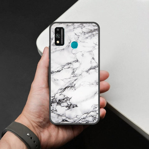 Honor 9X Lite Cover - White Marble Series - HQ Ultra Shine Premium Infinity Glass Soft Silicon Borders Case