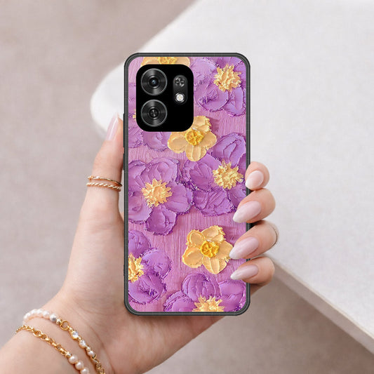 Honor X6d Cover - Floral Series - Design 8 - Purple & Yellow - HQ Premium Shine Durable Shatterproof Case